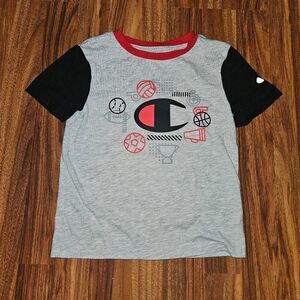 5 For $25 Champion Authentic Athleticwear Grey Red Black Sports Tee Boys Size5